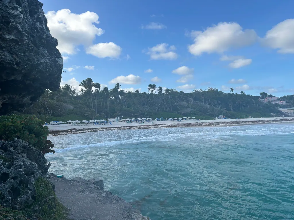 Crane Beach on the Atlantic-facing southeast coast of Barbados